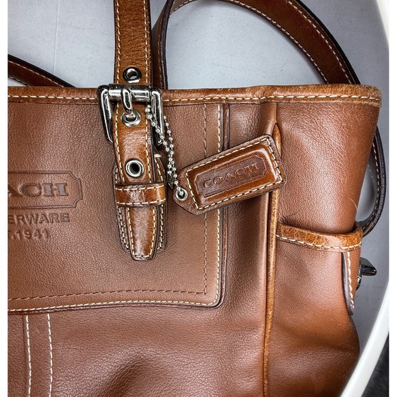 Coach Leatherware Est. 1941 Brown Leather Tote Bag # F0720-F11396 - Picture 12 of 16